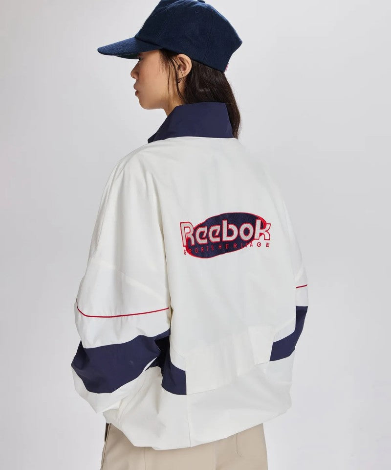 男款【WE ARE】韓國reebok半拉鏈撞色翻領上衣 REJU5FA14