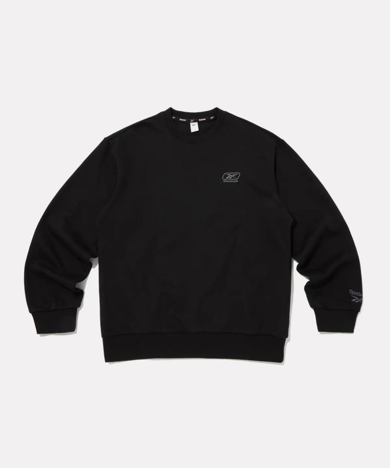 男款【WE ARE】韓國reebok 刺繡圓領大學T RETS5FM25