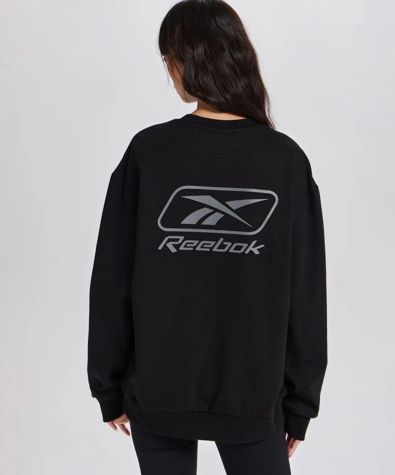 男款【WE ARE】韓國reebok 刺繡圓領大學T RETS5FM25