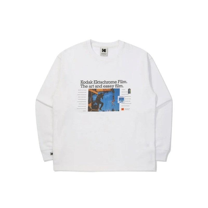 百貨款【WE ARE】韓國KODAK柯達膠印長袖微縮口棉T上衣K5323LRL84