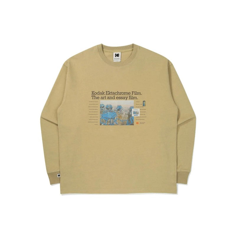 百貨款【WE ARE】韓國KODAK柯達膠印長袖微縮口棉T上衣K5323LRL84