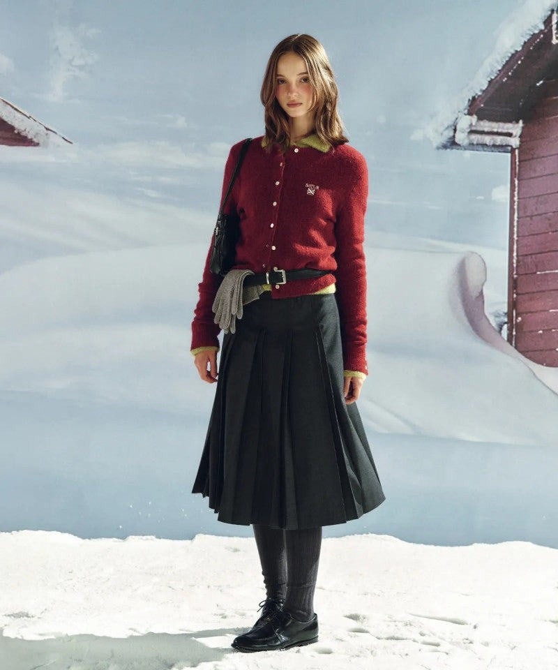 【WE ARE】韓國Satur休閒百褶半身裙SA253WSK06