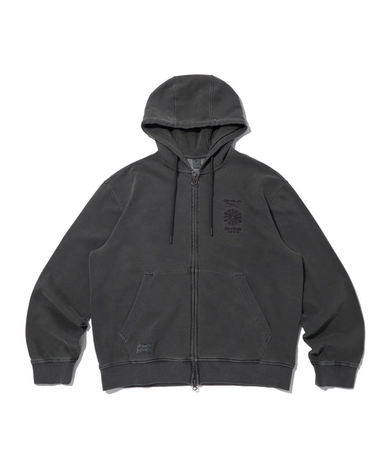 男款【WE ARE】韓國reebok 刺繡雙拉鏈連帽外套 REJU5FZ41