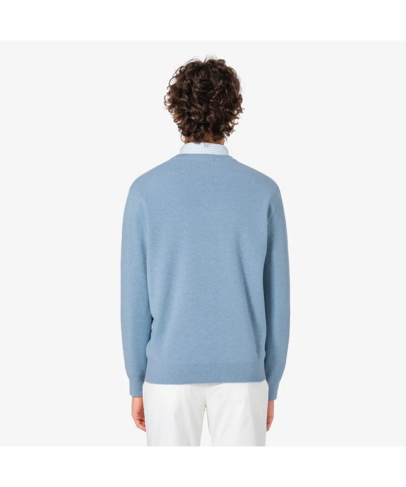 男款【WE ARE】韓國LACOSTE鱷魚圓領大學T衛衣AH596E55N