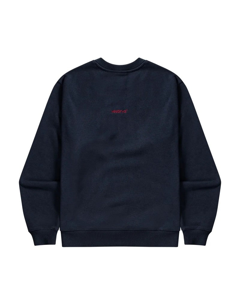 【WE ARE】韓國VESTIRYA刺繡圓領大學T衛衣VE2503CR001