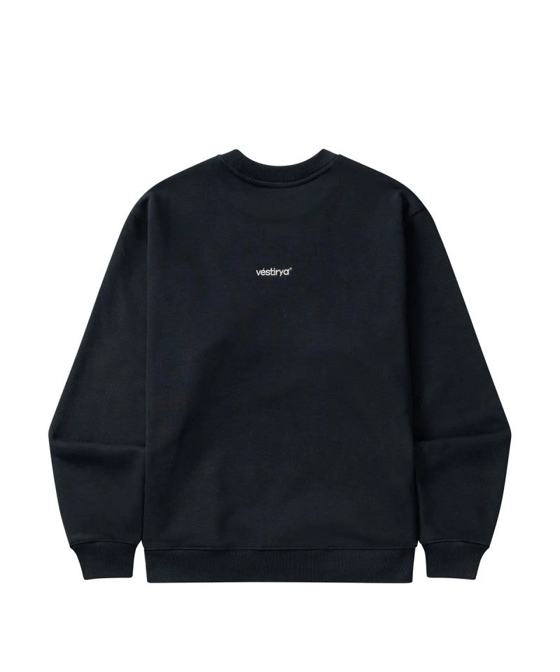 【WE ARE】韓國VESTIRYA刺繡圓領大學T衛衣VE2503CR002