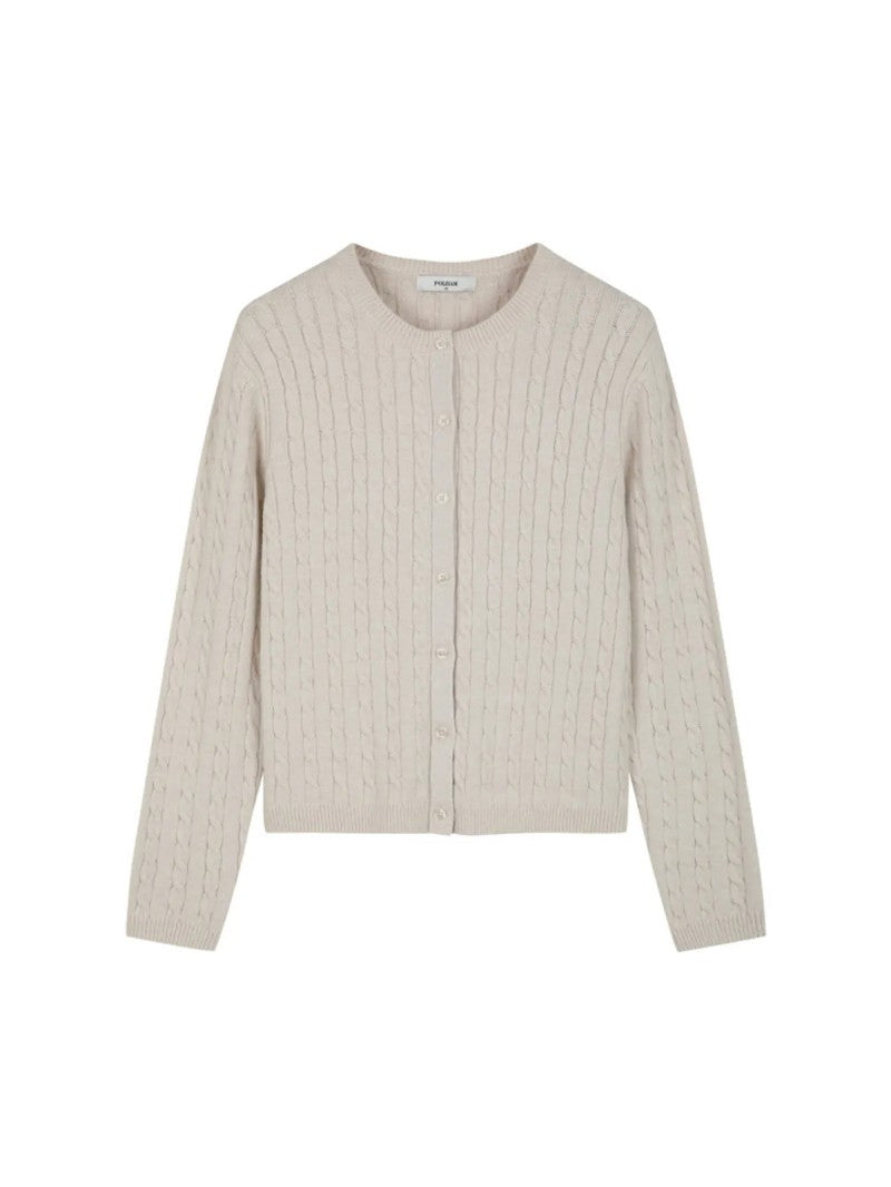 【WE ARE】韓國POLHAM麻花辮針織開衫PHF4EC2470
