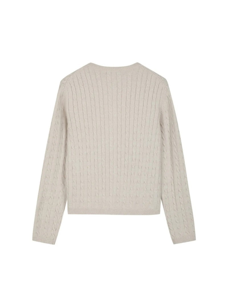 【WE ARE】韓國POLHAM麻花辮針織開衫PHF4EC2470