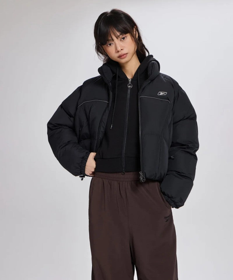 女款【WE ARE】韓國reebok 短版立領科技棉保暖外套 REJU5FP51