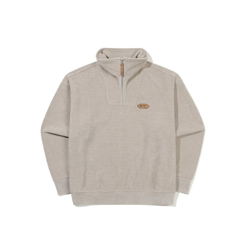 百貨款【WE ARE】韓國KODAK絨面皮革logo半拉鏈上衣K5423LFSF1