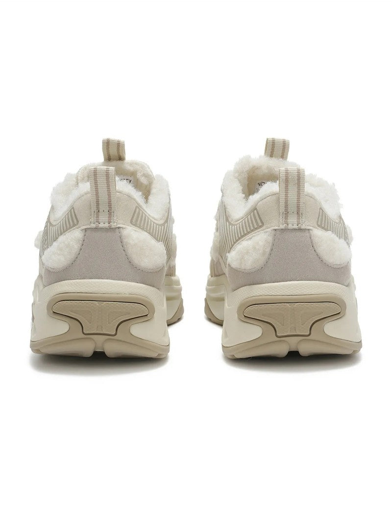 【WE ARE】韓國Discovery（正碼帶）側邊羊羔毛休閒運動鞋 DXSH6215N