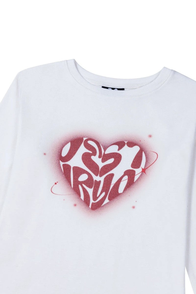 女款【WE ARE】韓國VESTIRYA愛心印花長袖打底上衣VE2503LT002