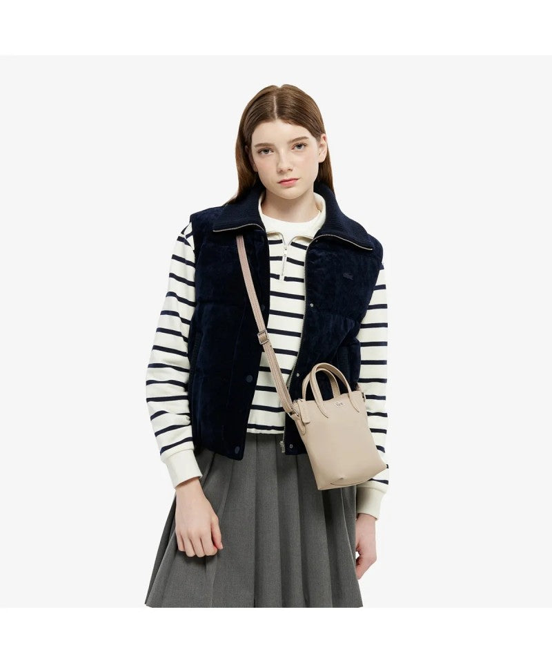 女款【WE ARE】韓國LACOSTE鱷魚鵝絨馬夾外套BF421E55N