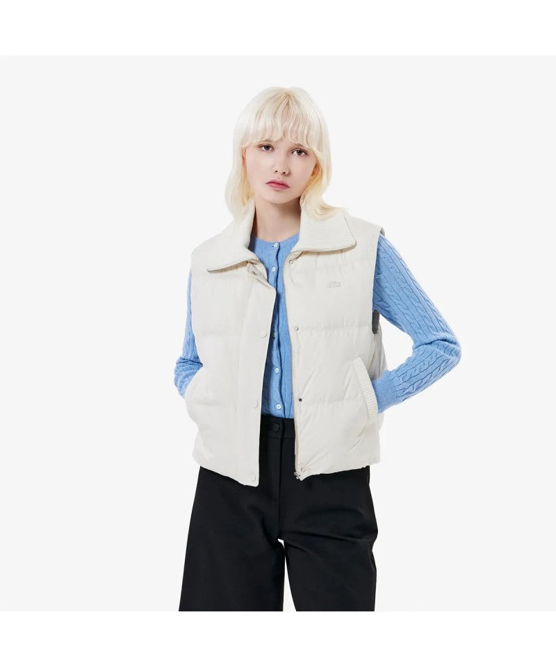 女款【WE ARE】韓國LACOSTE鱷魚鵝絨馬夾外套BF421E55N