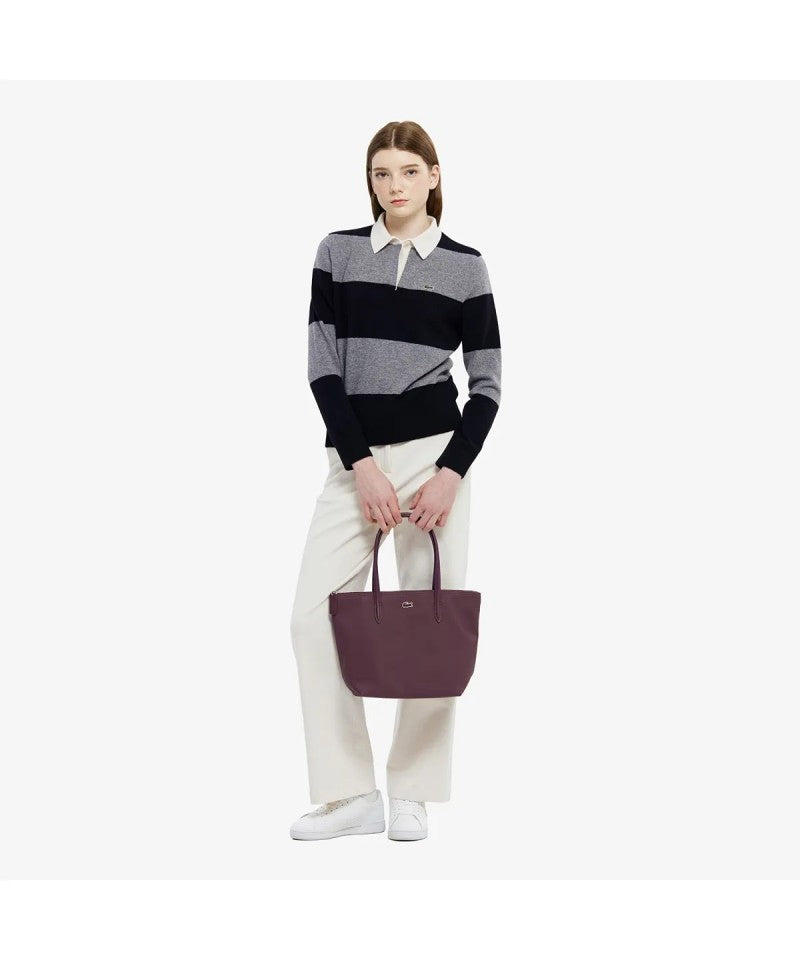 女款【WE ARE】韓國LACOSTE鱷魚橫紋羊毛上衣AF550E55N