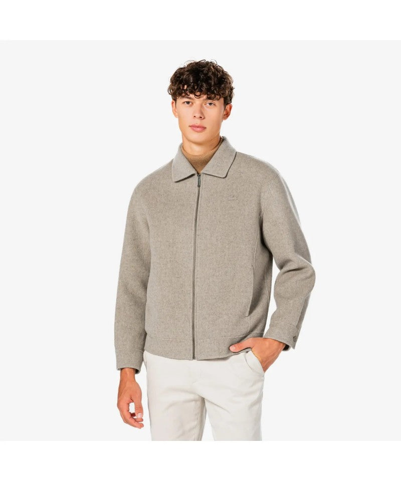 男款【WE ARE】韓國LACOSTE鱷魚拉鏈羊毛外套BH802E55N