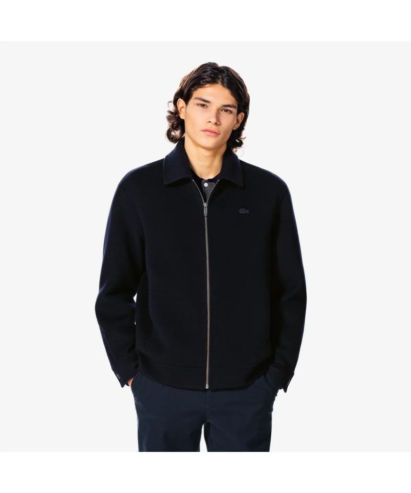 男款【WE ARE】韓國LACOSTE鱷魚拉鏈羊毛外套BH802E55N
