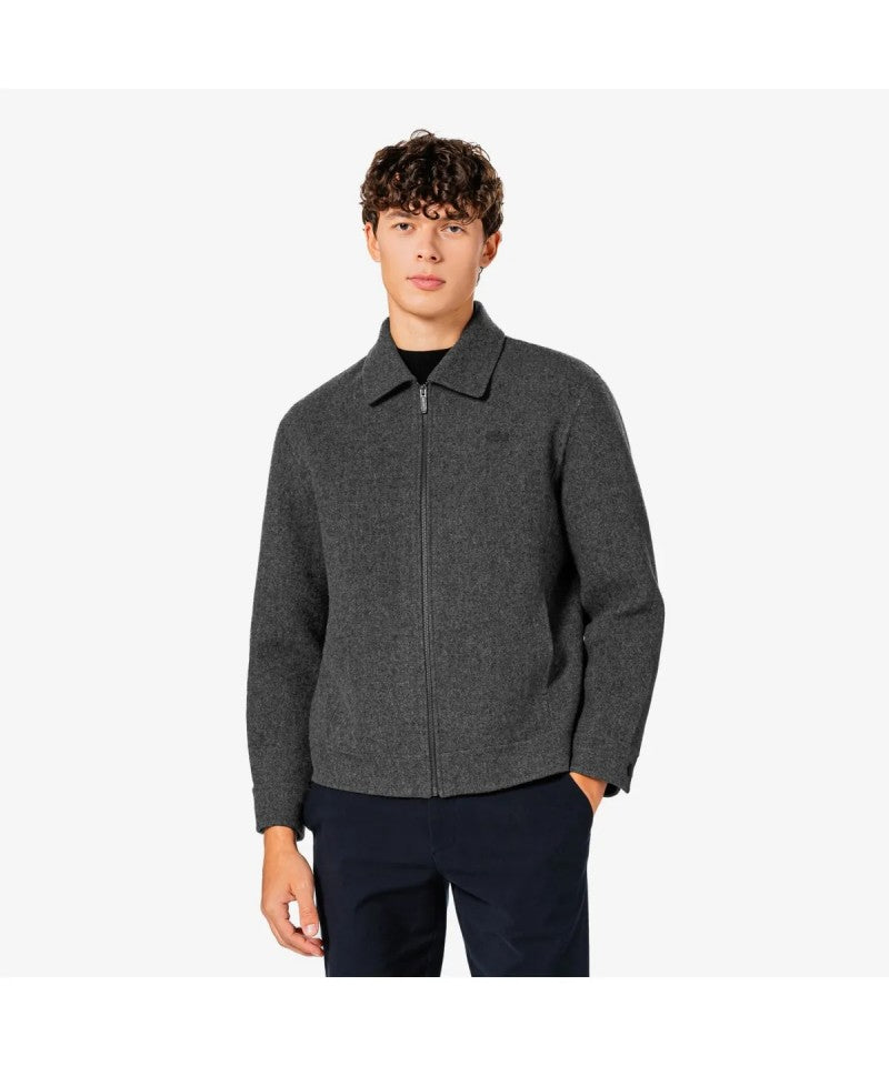 男款【WE ARE】韓國LACOSTE鱷魚拉鏈羊毛外套BH802E55N