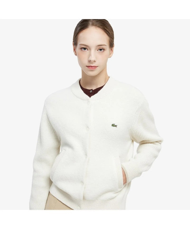 女款【WE ARE】韓國LACOSTE鱷魚羊毛外套AF219E55N