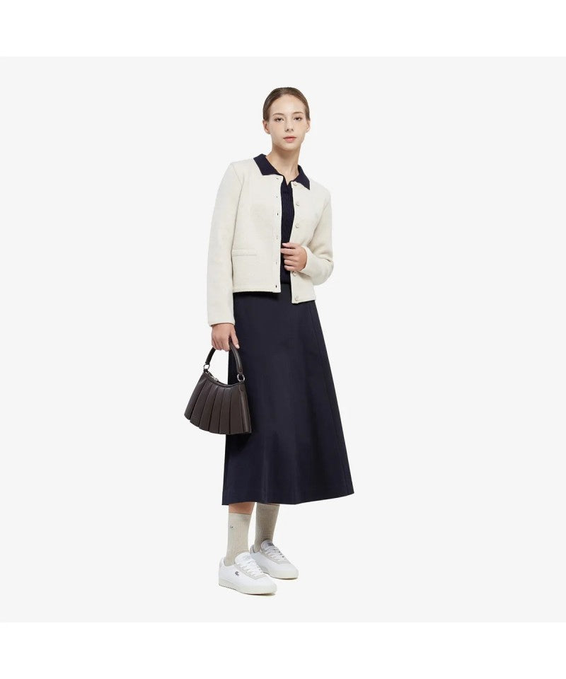 女款【WE ARE】韓國LACOSTE鱷魚羊毛外套AF206E55N