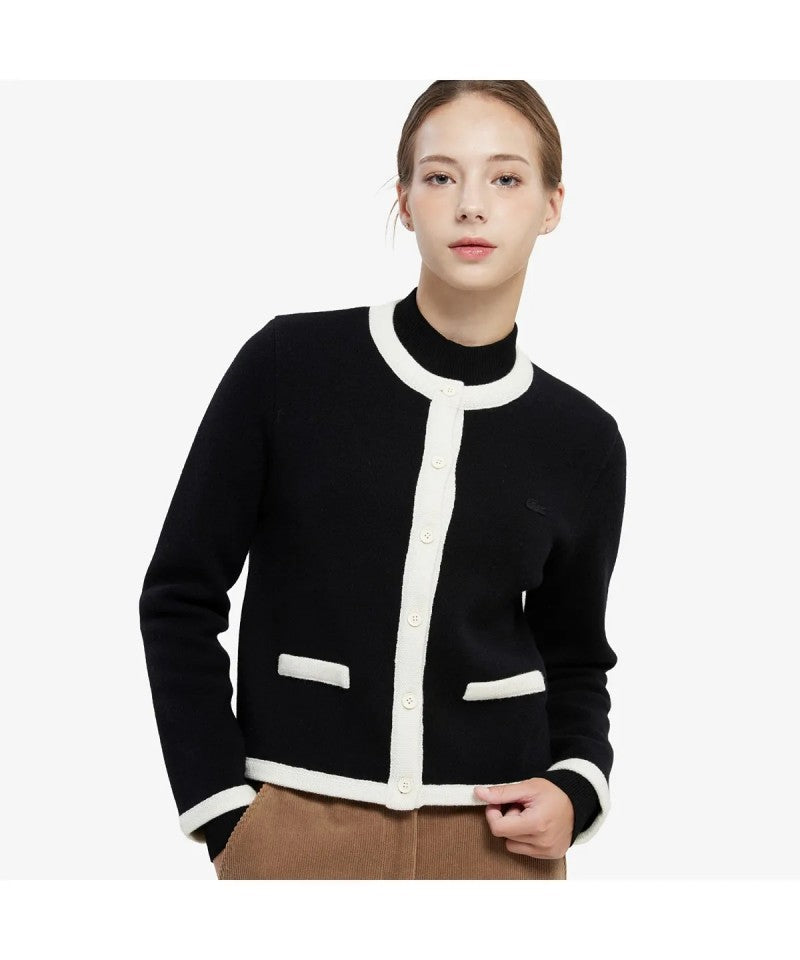 女款【WE ARE】韓國LACOSTE鱷魚羊毛外套AF206E55N