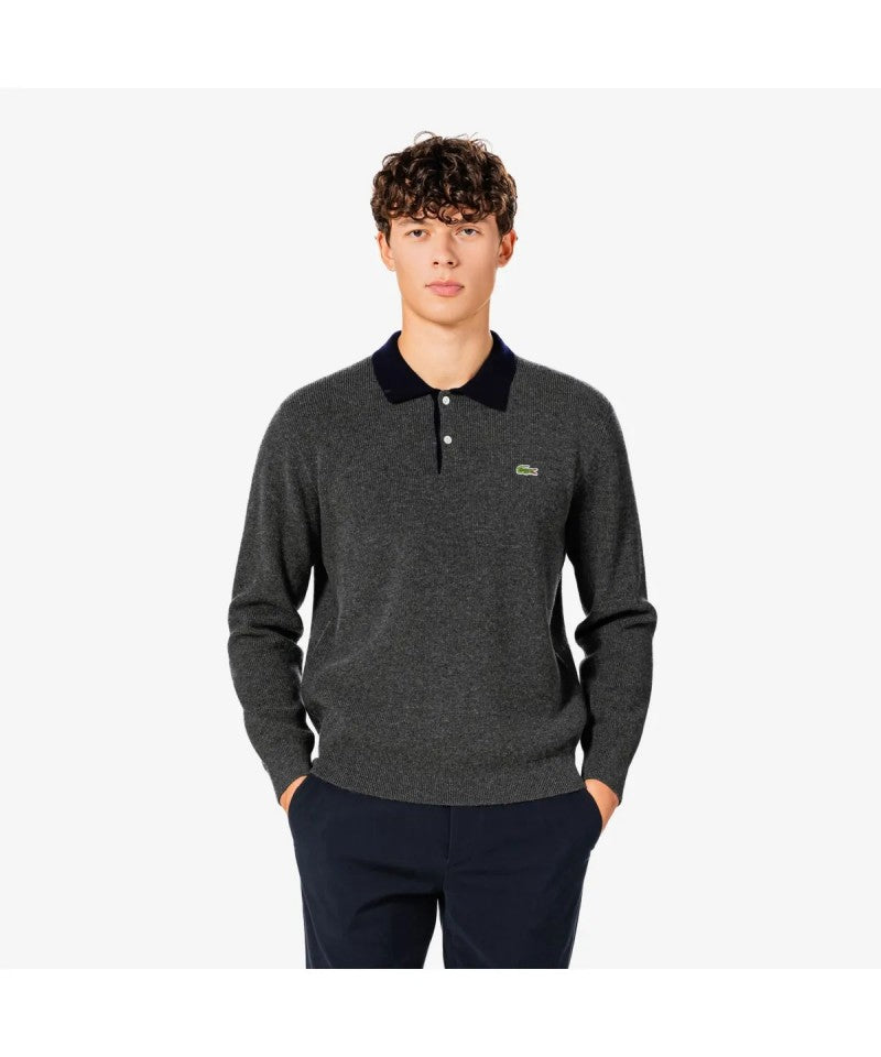 男款【WE ARE】韓國LACOSTE鱷魚羊毛上衣AH405E55N