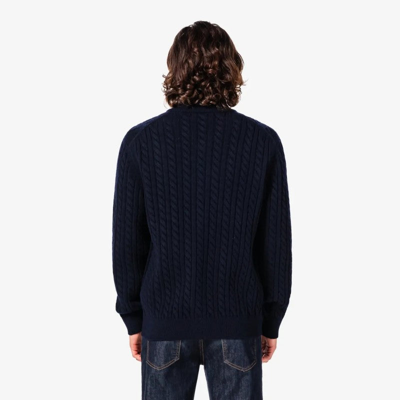 男款【WE ARE】韓國LACOSTE鱷魚針織拉鏈外套AH402E55N