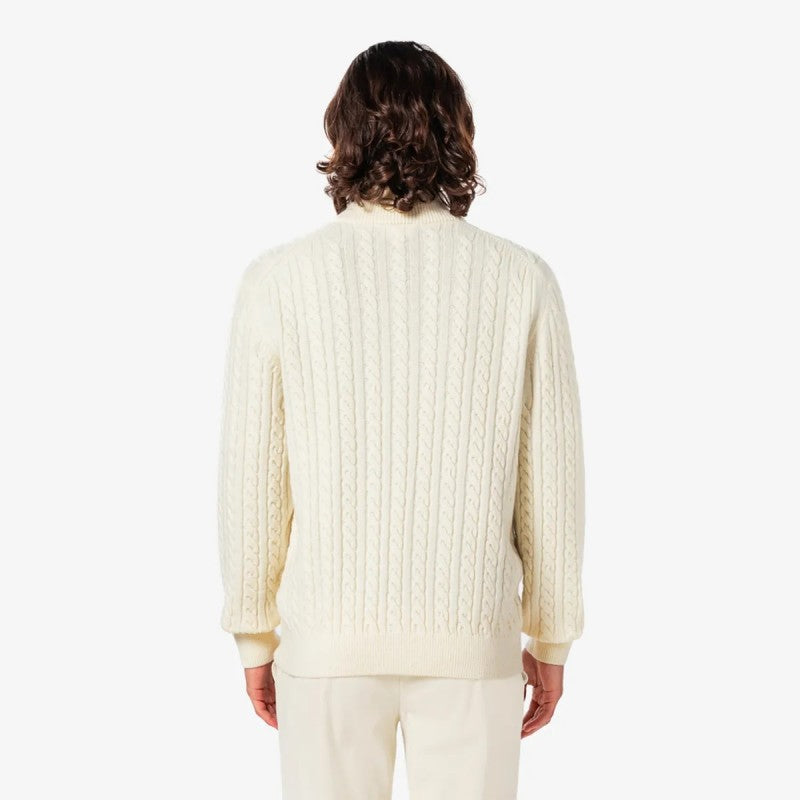 男款【WE ARE】韓國LACOSTE鱷魚針織拉鏈外套AH402E55N