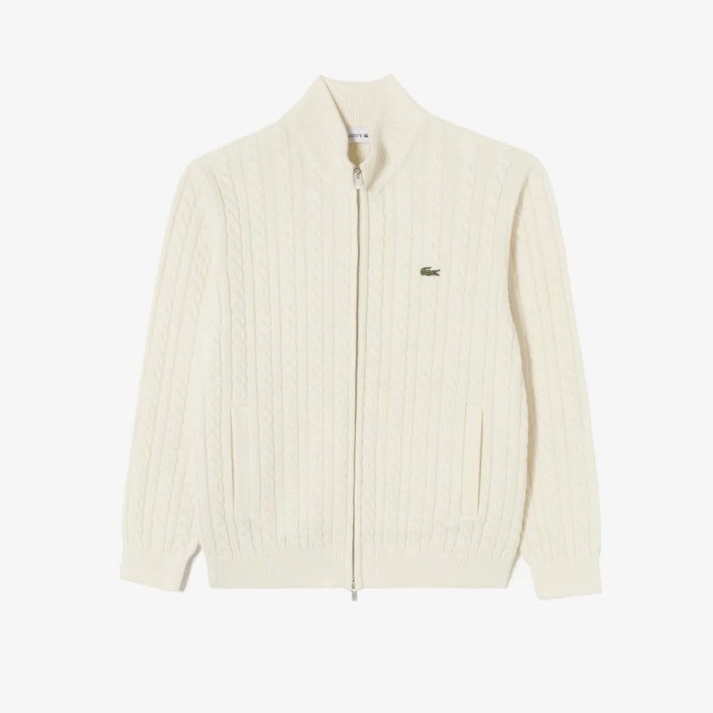 男款【WE ARE】韓國LACOSTE鱷魚針織拉鏈外套AH402E55N