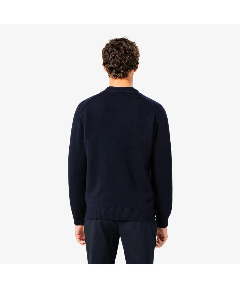 男款【WE ARE】韓國LACOSTE鱷魚羊毛開衫外套AH660E55N