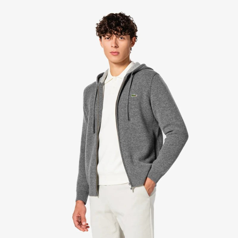 男款【WE ARE】韓國LACOSTE鱷魚連帽針織外套AH390E55N