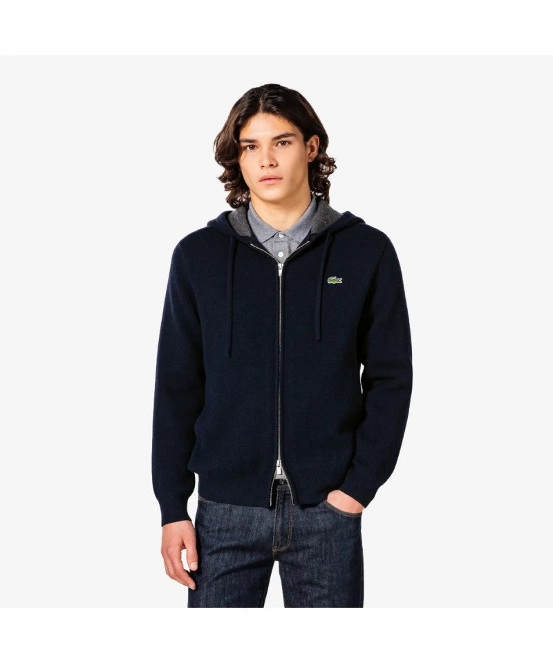 男款【WE ARE】韓國LACOSTE鱷魚連帽針織外套AH390E55N