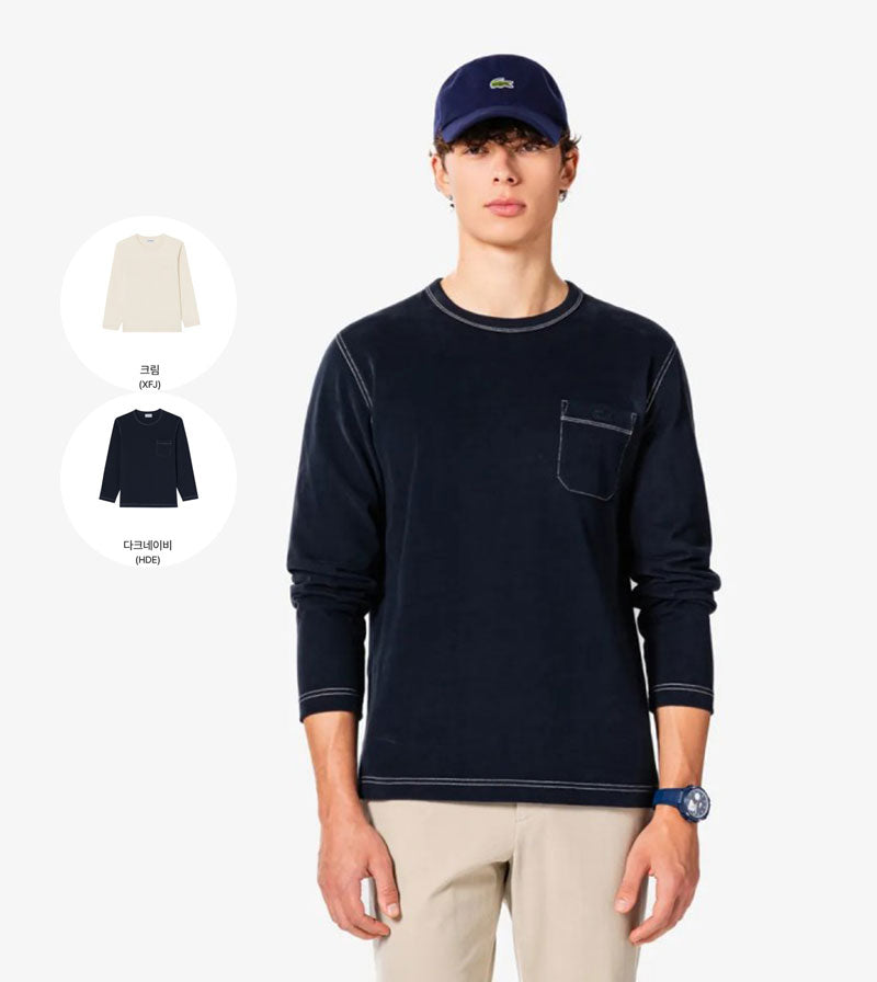 男款【WE ARE】韓國LACOSTE鱷魚長袖T恤TH367E55N