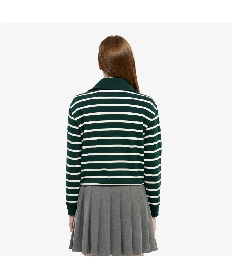 女款【WE ARE】韓國LACOSTE鱷魚半拉鏈領上衣SF286E55N