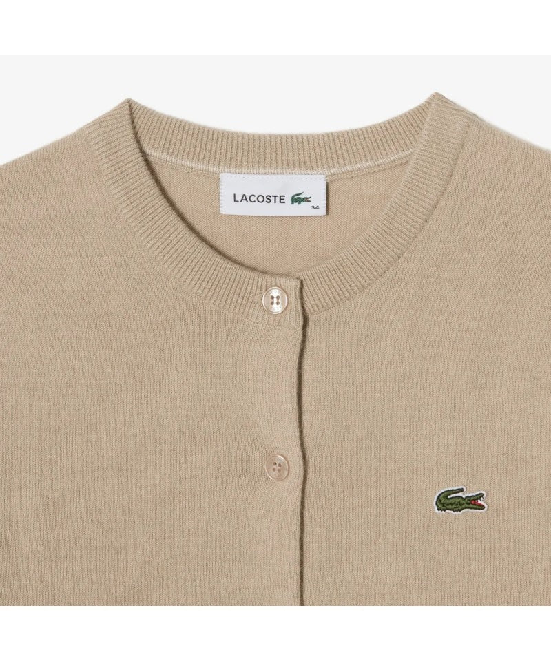 女款【WE ARE】韓國LACOSTE鱷魚針織羊毛開衫AF122E55N