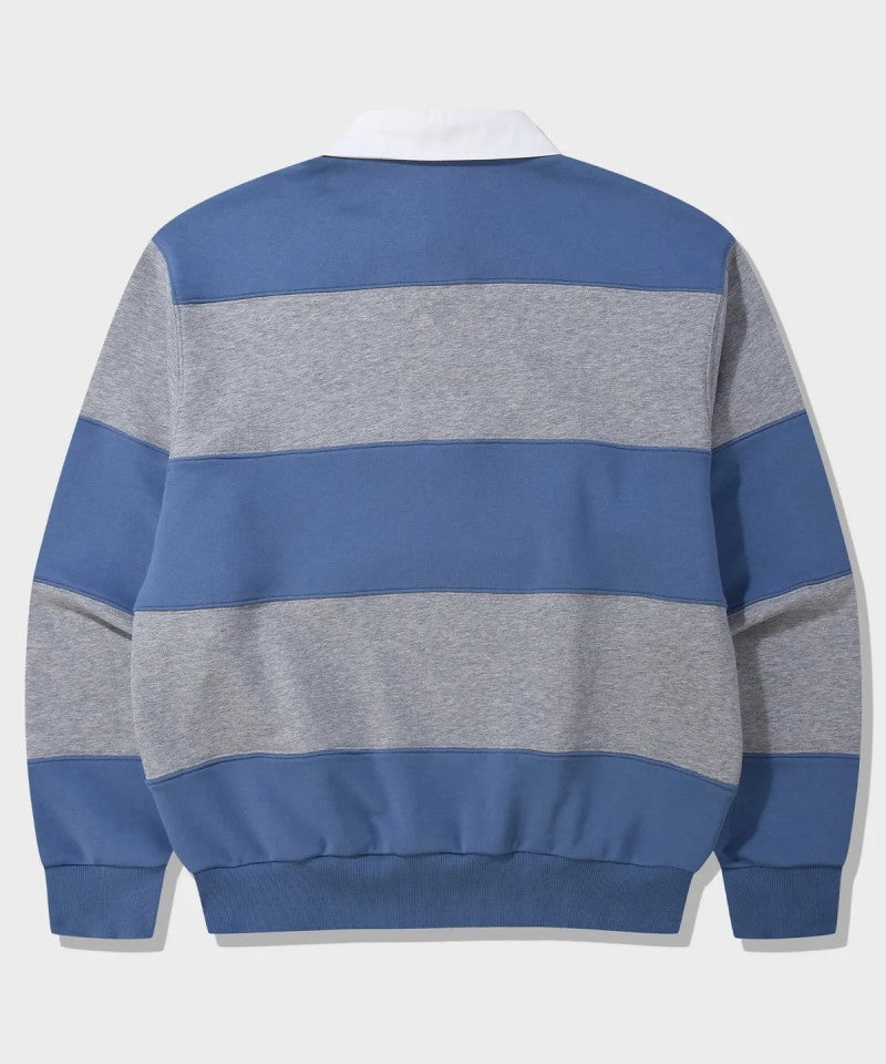 中性版【WE ARE】韓國JEEP 翻領寬條紋大學ＴJR5TSU825