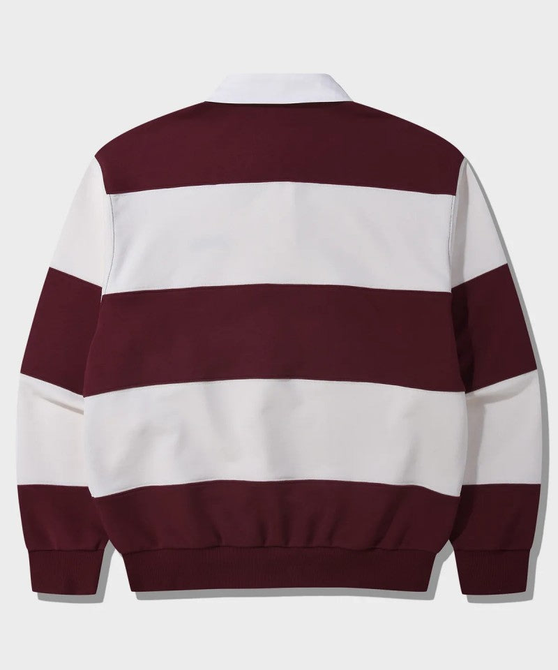 中性版【WE ARE】韓國JEEP 翻領寬條紋大學ＴJR5TSU825