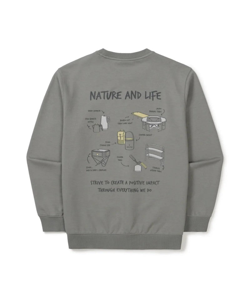 男款【WE ARE】韓國snow peak雪峰露營圖案大學T衛衣S26SMFHT56