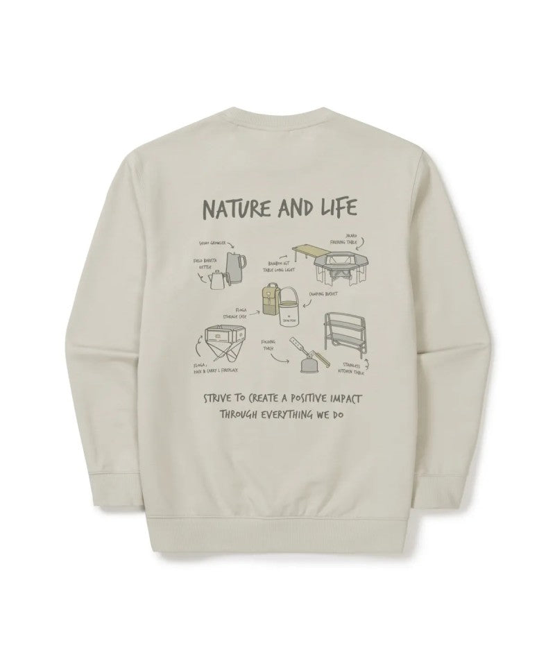 男款【WE ARE】韓國snow peak雪峰露營圖案大學T衛衣S26SMFHT56