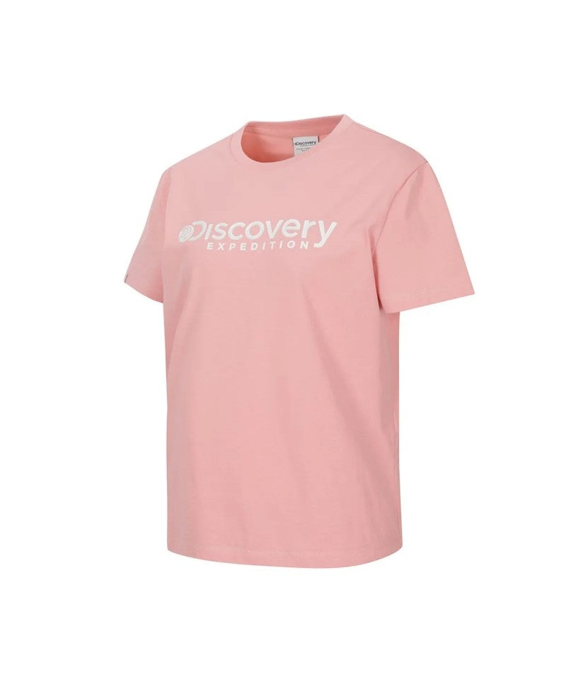 800那件！女款【WE ARE】韓國Discovery sorona涼感防曬經典大logo短袖T恤DWRS72063