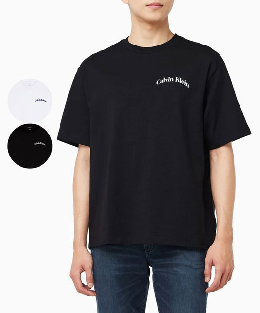 【WE ARE】韓國Calvin Klein男款刺繡短袖T恤4RF854G