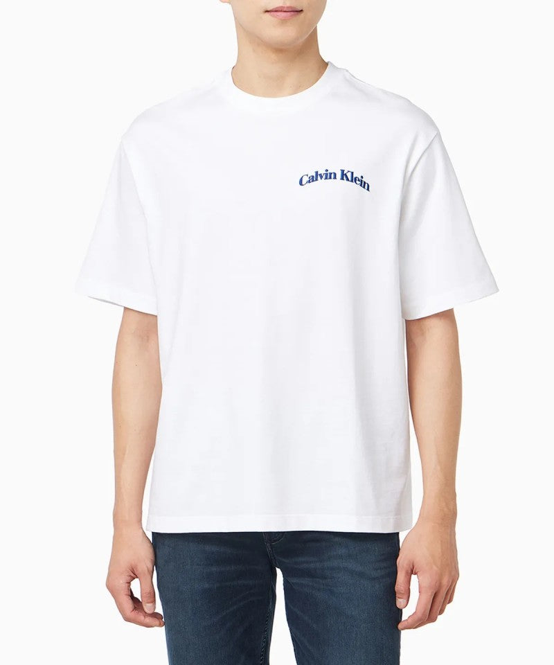 【WE ARE】韓國Calvin Klein男款刺繡短袖T恤4RF854G