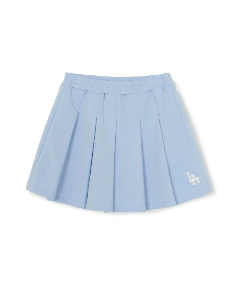 女童【WE ARE】韓國MLB KIDS滾邊撞色短袖+短褲裙套裝7FS1A0363