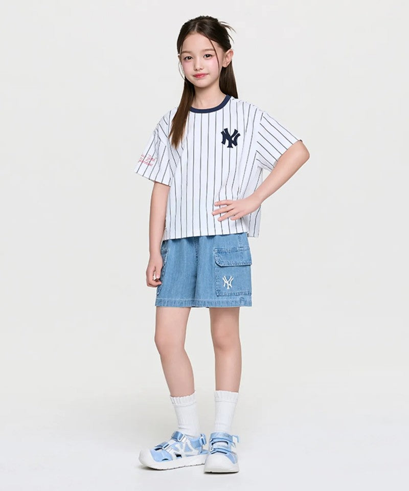 女童裝【WE ARE】韓國MLB KIDS休閒短袖+短褲套裝7FS1B0363