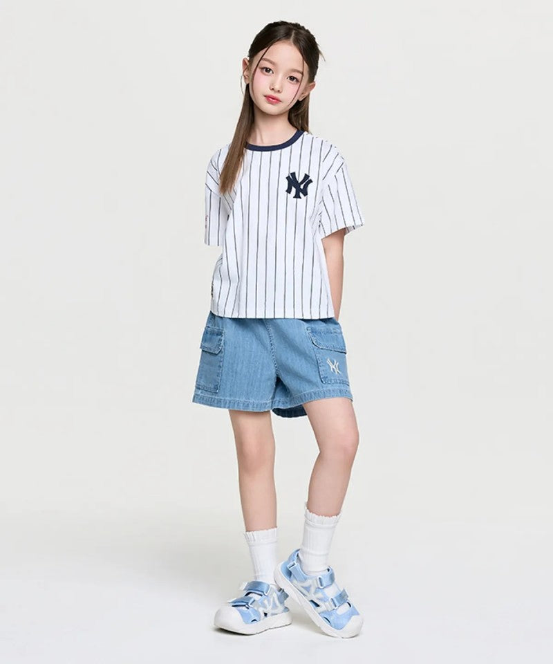 女童裝【WE ARE】韓國MLB KIDS休閒短袖+短褲套裝7FS1B0363