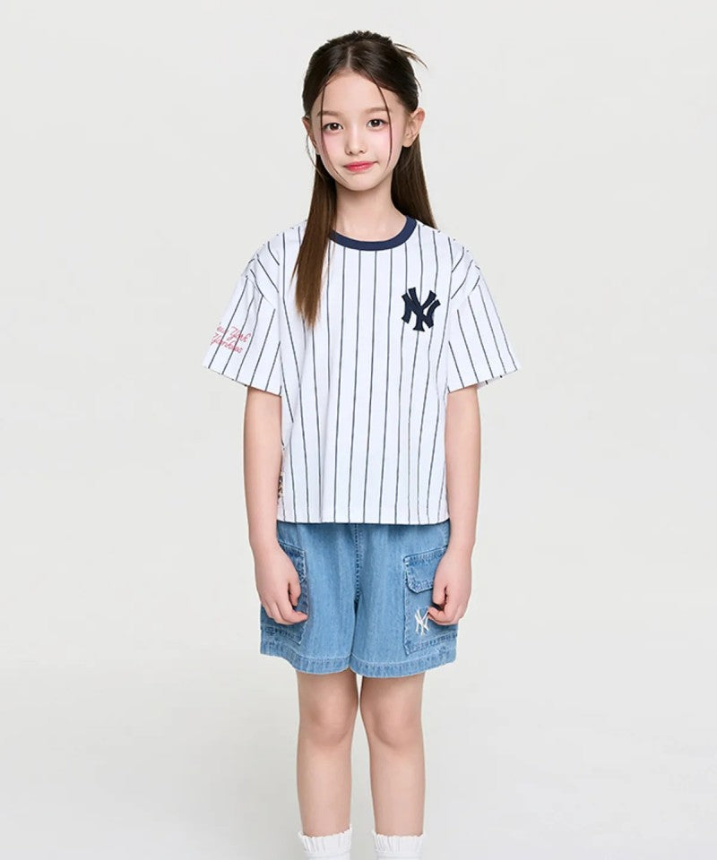 女童裝【WE ARE】韓國MLB KIDS休閒短袖+短褲套裝7FS1B0363