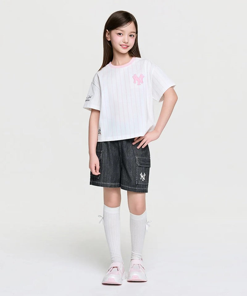女童裝【WE ARE】韓國MLB KIDS休閒短袖+短褲套裝7FS1B0363