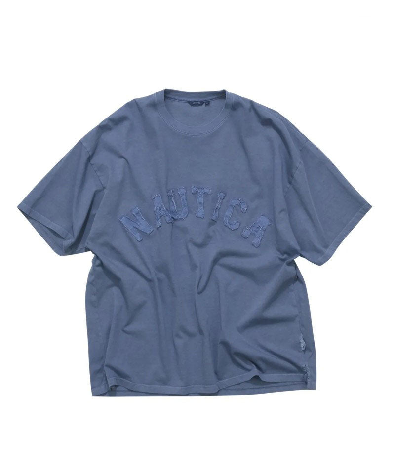 【WE ARE】韓國NAUTICA 刷舊牛仔logo短袖T恤NTS4836