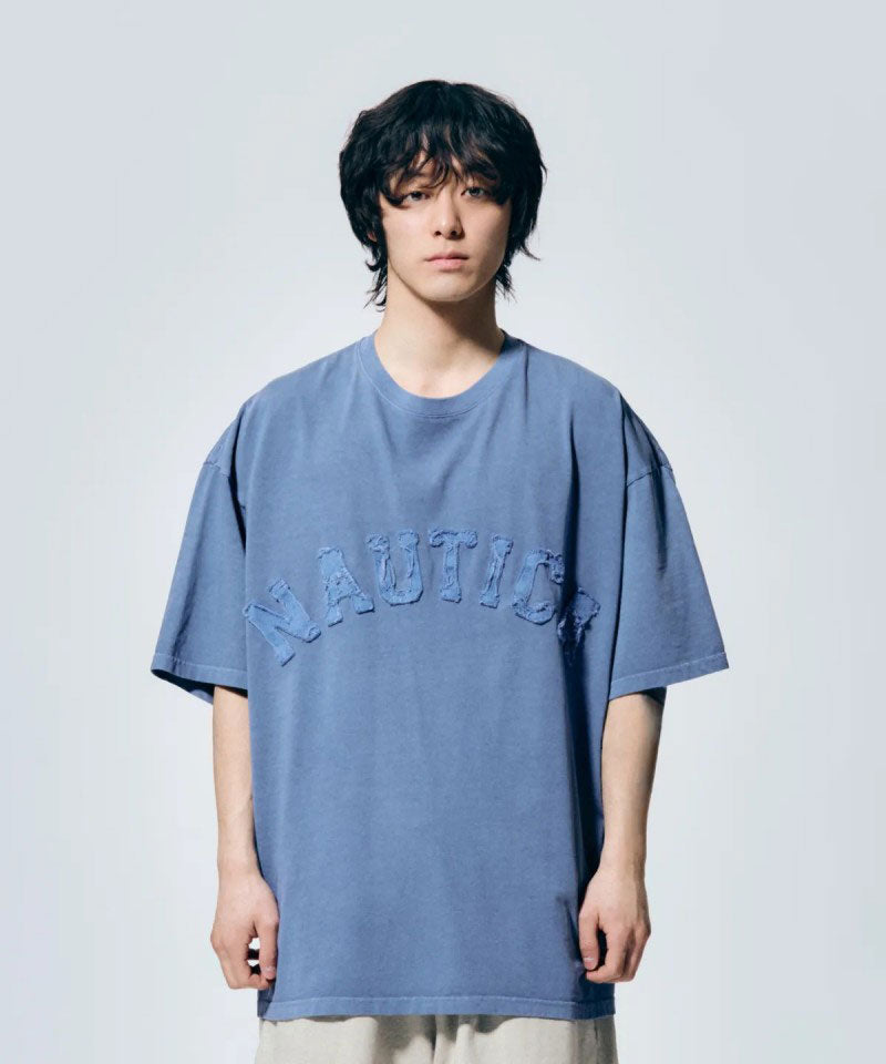 【WE ARE】韓國NAUTICA 刷舊牛仔logo短袖T恤NTS4836