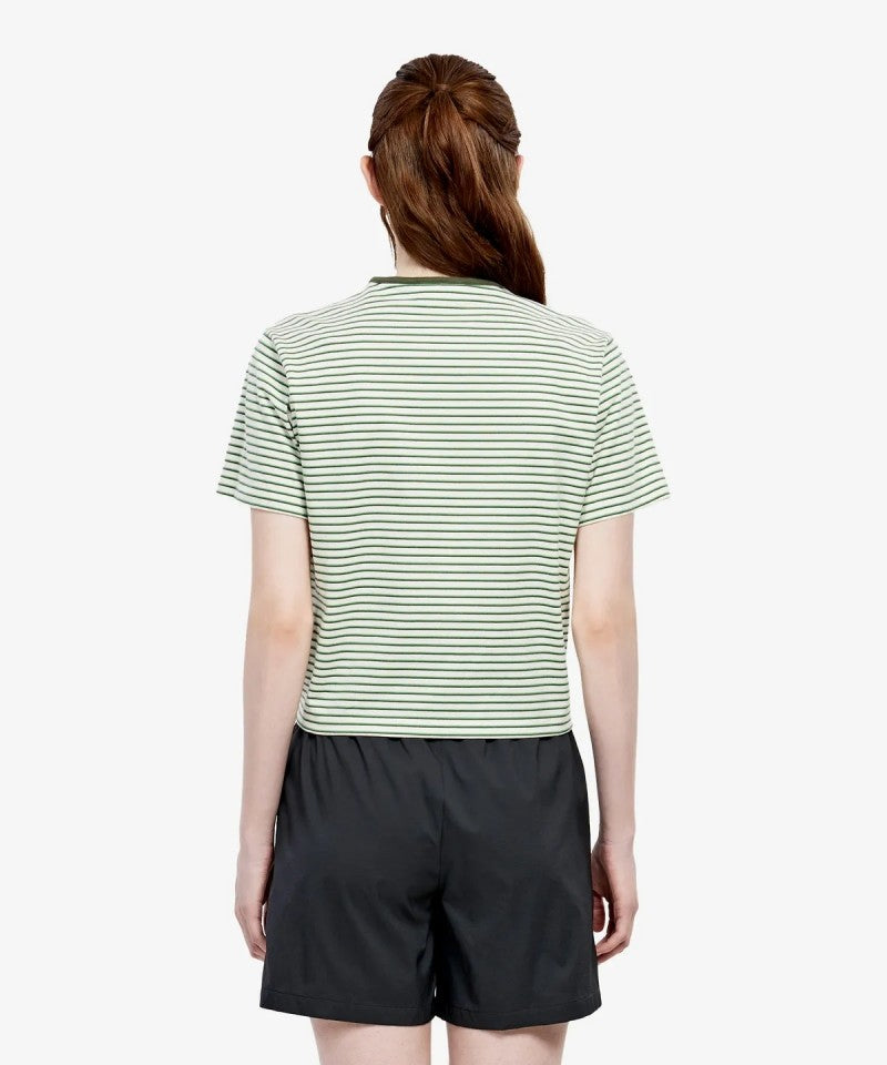 鱷魚折扣款 女款【WE ARE】韓國LACOSTE條紋短袖T恤TF360E56G